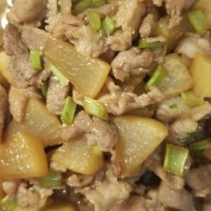 ささっと出来ちゃう★豚肉と大根の中華風甘辛炒め煮。